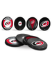 NHL Carolina Hurricanes Hockey Puck Drink Coasters (4-Pack) In Cube