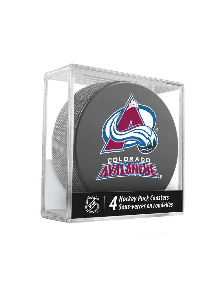 <transcy>Sous-verres NHL Colorado Avalanche Hockey Puck (paquet de 4) en cube</transcy>