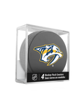 NHL Nashville Predators Hockey Puck Drink Coasters (4-Pack) In Cube