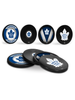 <transcy>Sous-verres de hockey rondelle de hockey des Maple Leafs de Toronto de la LNH (paquet de 4) en cube</transcy>