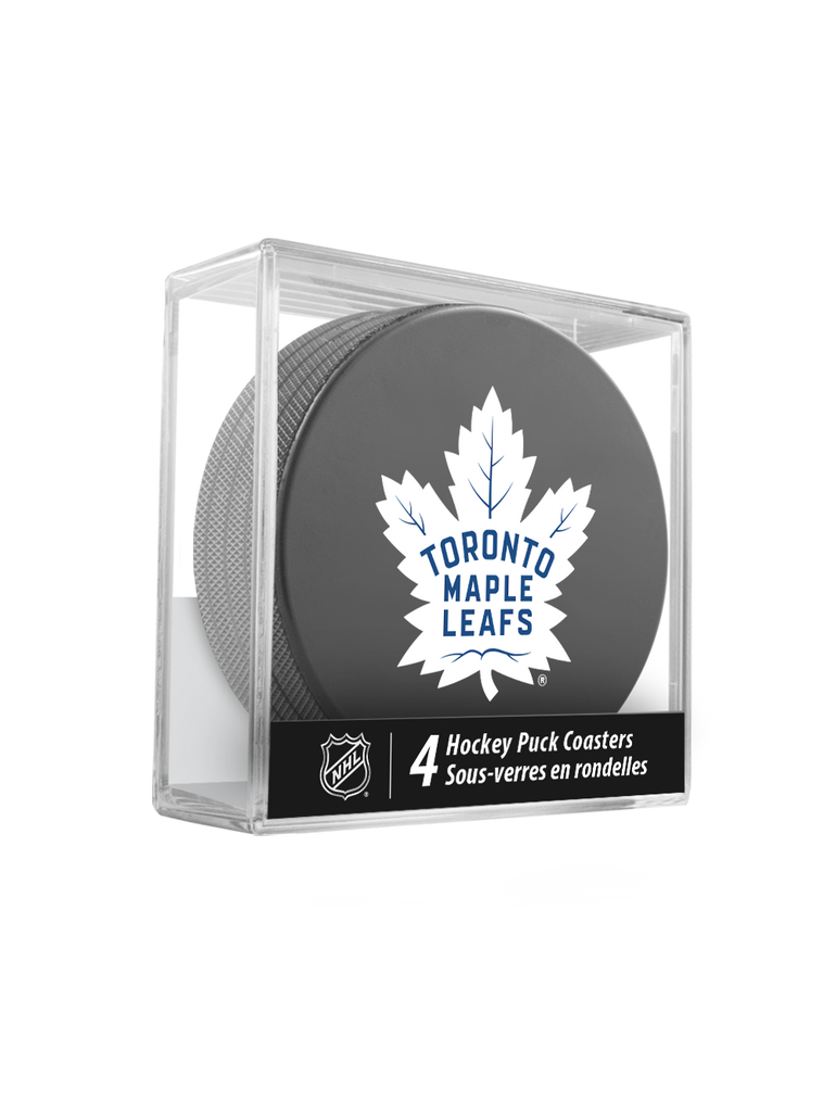 <transcy>Sous-verres de hockey rondelle de hockey des Maple Leafs de Toronto de la LNH (paquet de 4) en cube</transcy>