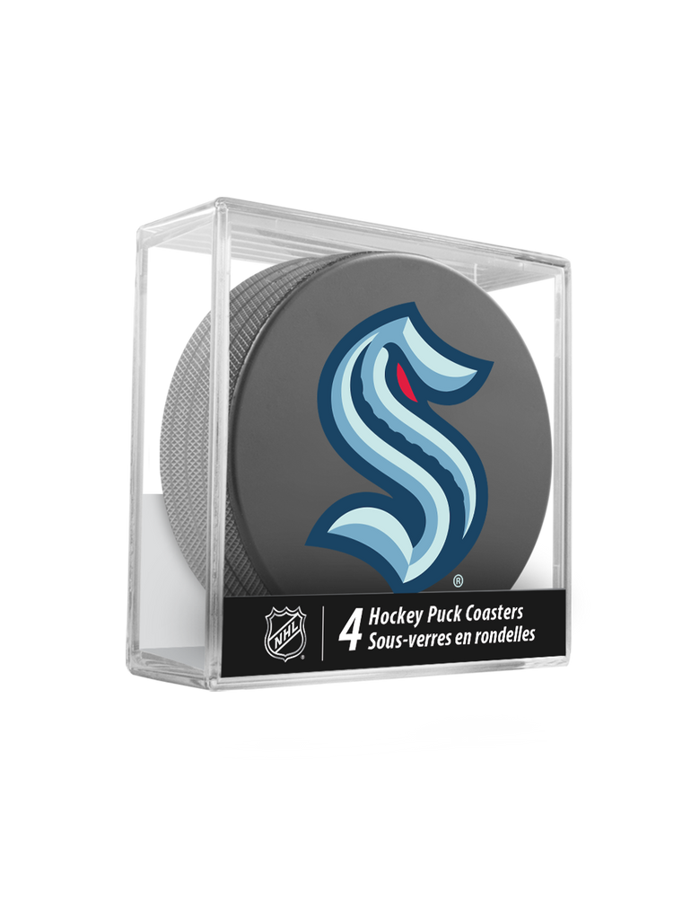 <transcy>NHL Seattle Kraken Hockey Puck Sous-verres (paquet de 4) en cube</transcy>