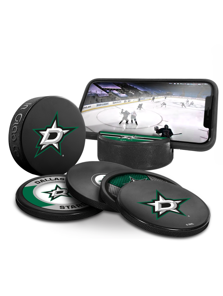 NHL Dallas Stars Hockey Puck Drink Coasters (4-Pack) In Cube – Inglasco Inc.