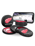 <transcy>Pack de 3 fans ultimes des Red Wings de Detroit de la LNH. Comprend : 1 rondelle de hockey souvenir classique officielle de la LNH / 4 sous-verres / 1 support pour appareil multimédia</transcy>