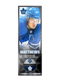 <transcy>NHLPA Auston Matthews #34 Ensemble de plaque déco et support de rondelle de hockey des Maple Leafs de Toronto</transcy>
