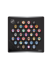 NHL Mini Hockey Puck Wall Plaque. All NHL 32 Team Retro Souvenir Collector  Mini Pucks + 3 NHL Shield Mini Pucks